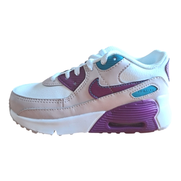 Nike Other - Nike Kids Air Max 90 LTR (TD) White/ Viotech/ Platinum Violet